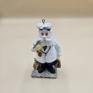 Vintage Santa Claus Doctor Figurine Or Christmas Ornament. 1990's